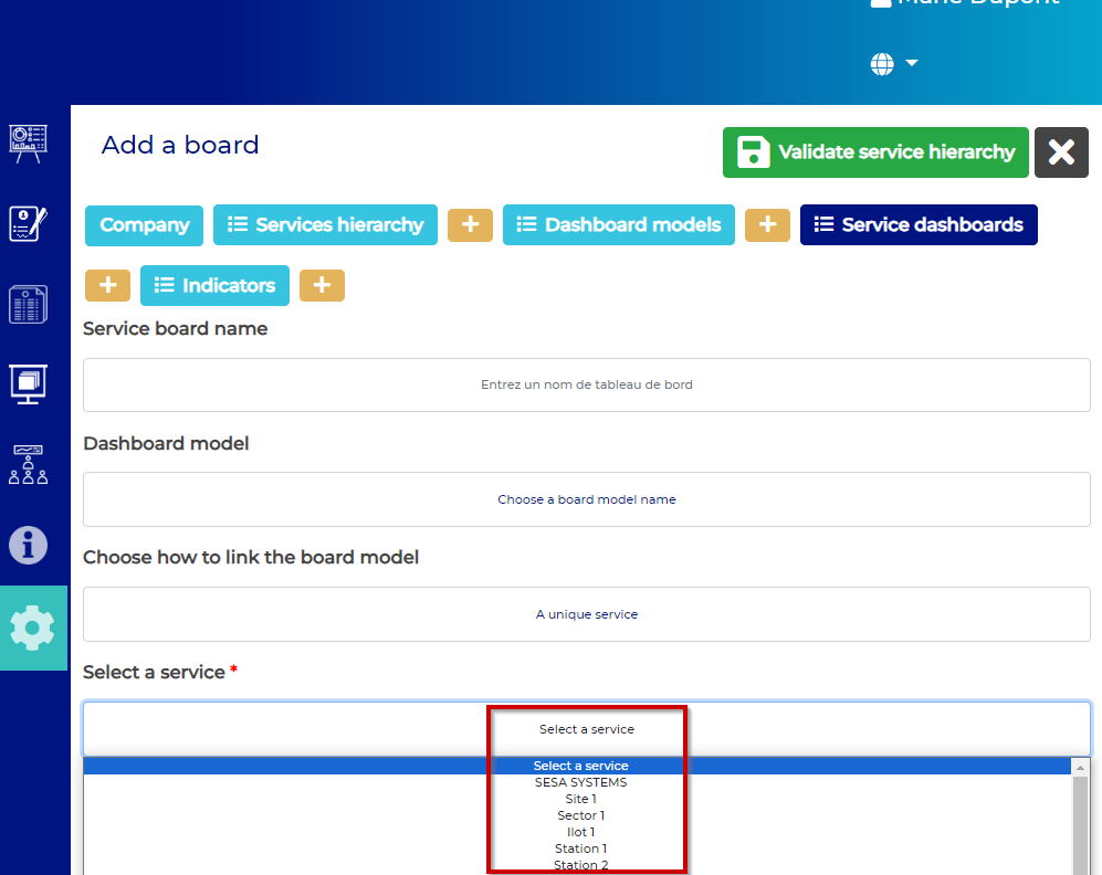 Select-service-hierarchy